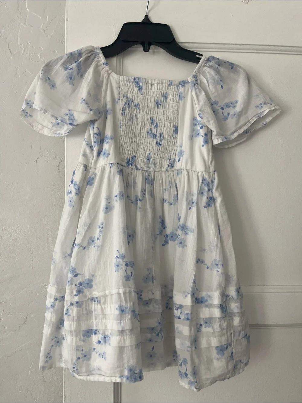 Abercrombie and fitch Girls White and Light Blue Floral Summer Dress